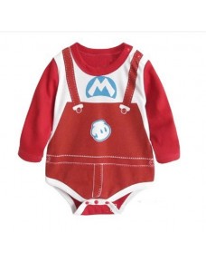 Super Mario Long-Sleeve Baby Romper